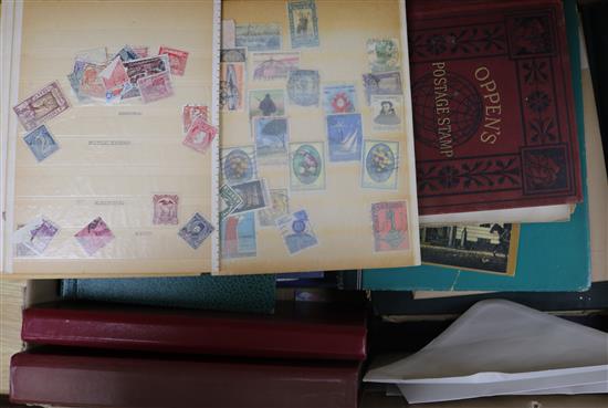 A collection of stamps, GB and world